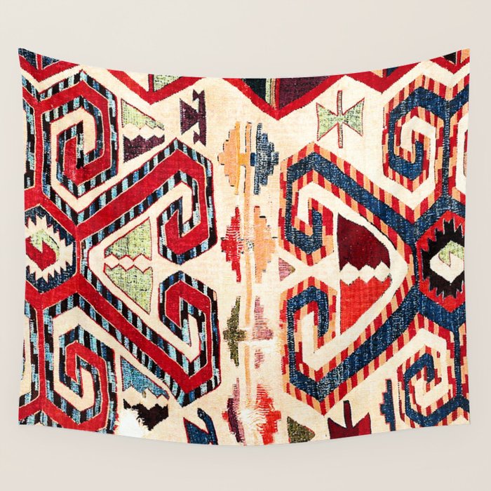 Konya Antique Turkish Kilim Print Wall Tapestry Gallery Image 4