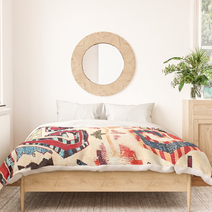 Konya Antique Turkish Kilim Print Duvet Cover Gallery Image 3