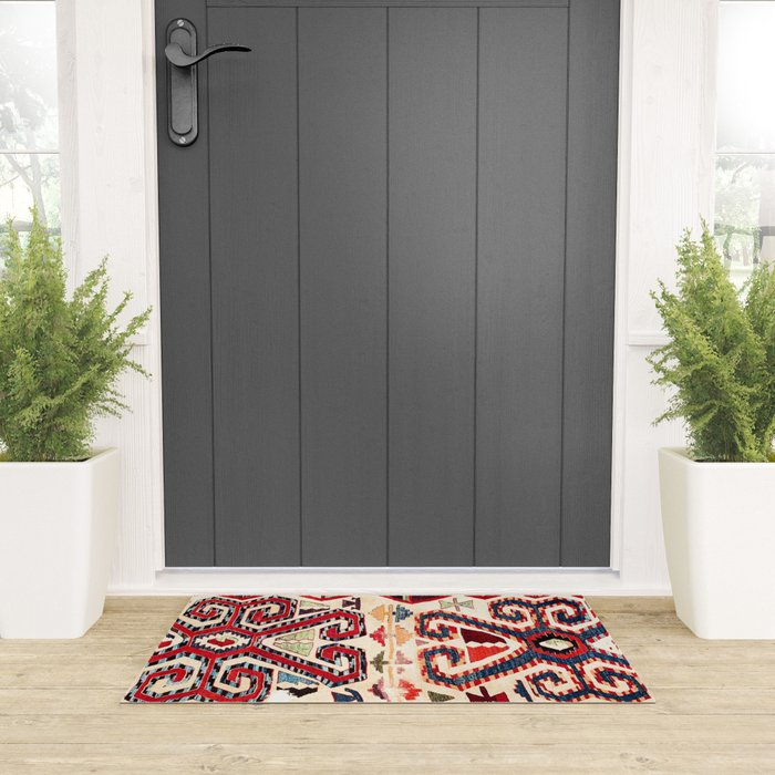 Konya Antique Turkish Kilim Print Welcome Mat Gallery Image 3