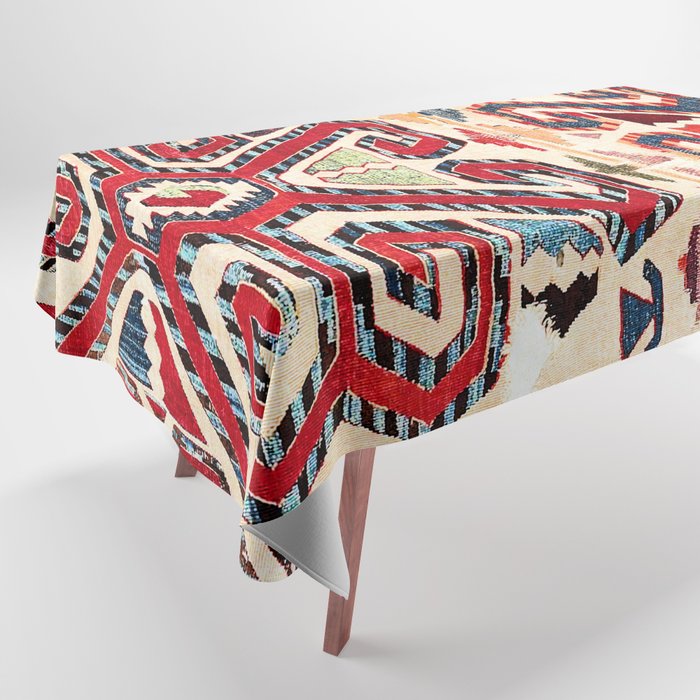 Konya Antique Turkish Kilim Print Tablecloth Gallery Image 1