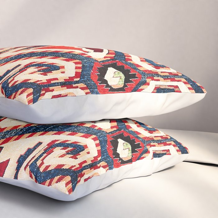 Konya Antique Turkish Kilim Print Pillow Sham Gallery Image 3