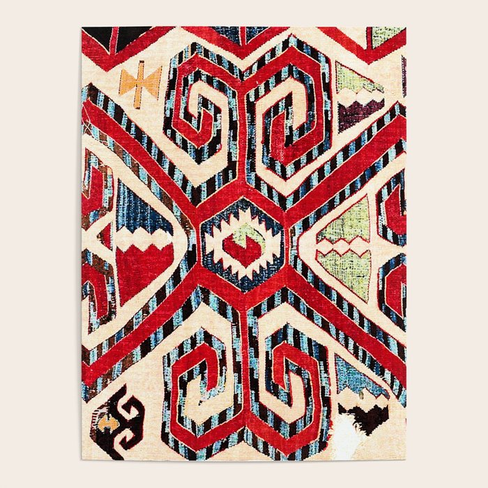 Konya Antique Turkish Kilim Print Poster Gallery Image 4