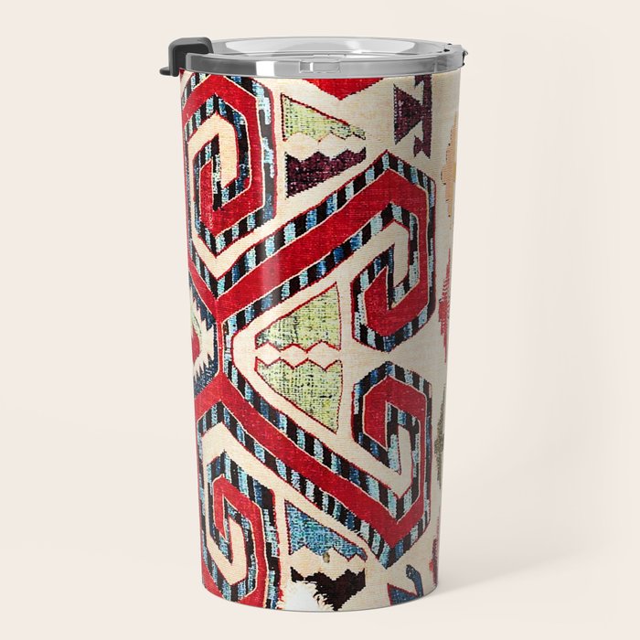 Konya Antique Turkish Kilim Print Travel Mug Gallery Image 3