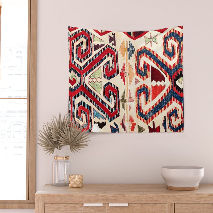 Konya Antique Turkish Kilim Print Wall Tapestry Gallery Image 2