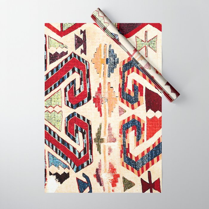 Konya Antique Turkish Kilim Print Wrapping Paper Gallery Image 1
