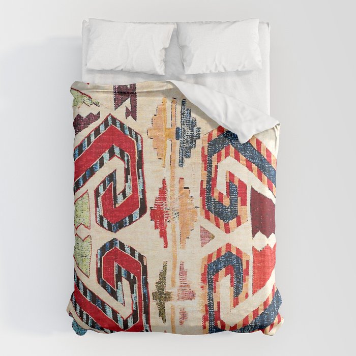 Konya Antique Turkish Kilim Print Duvet Cover Gallery Image 1