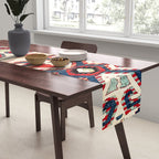 Konya Antique Turkish Kilim Print Table Runner Gallery Image 2