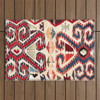 Konya Antique Turkish Kilim Print Outdoor Rug Gallery Image 1