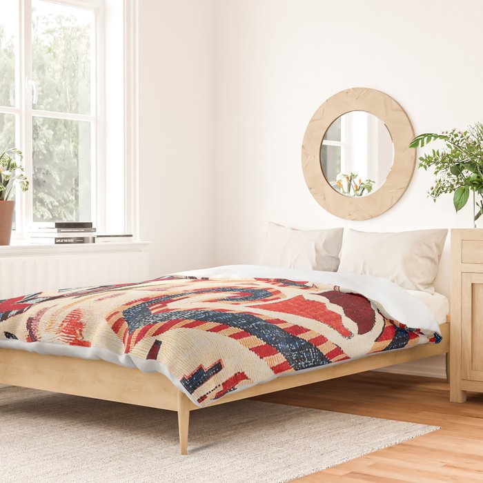 Konya Antique Turkish Kilim Print Duvet Cover Gallery Image 2