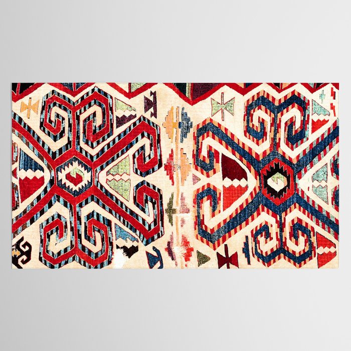 Konya Antique Turkish Kilim Print Tablecloth Gallery Image 2