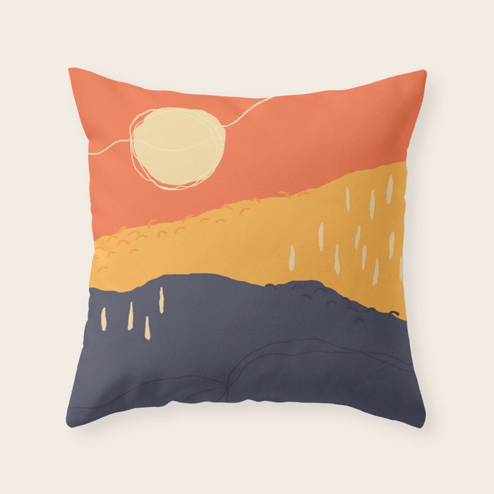 Sunrise Mountain Throw Pillow Gallery Image 1