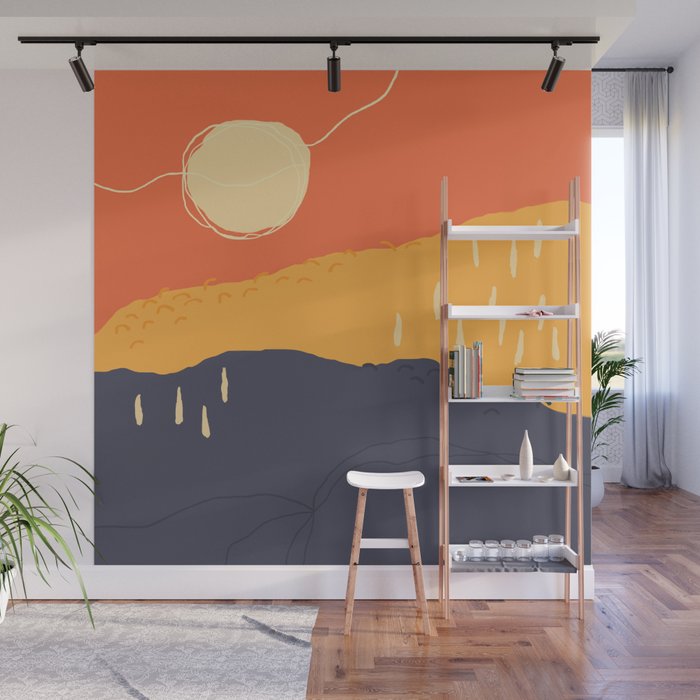 Sunrise Mountain Wall Mural Gallery Image 1