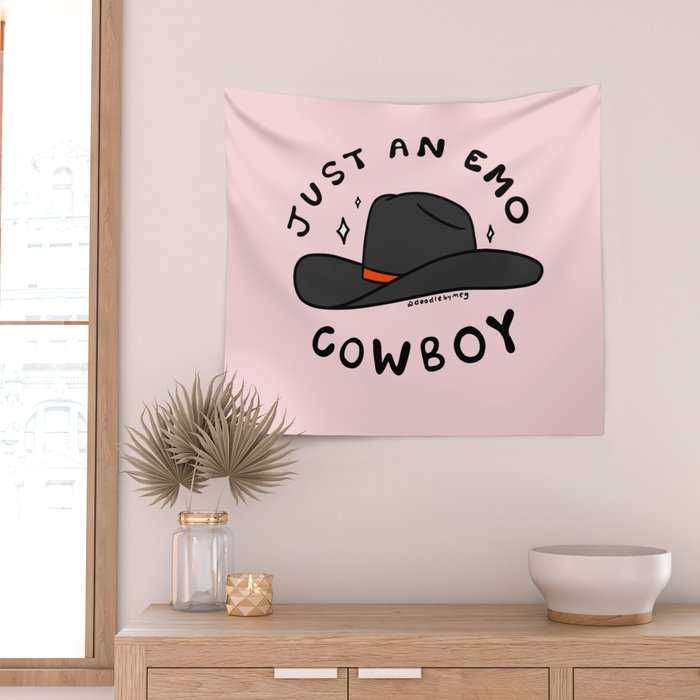 Just An Emo Cowboy Wall Tapestry Gallery Image 2