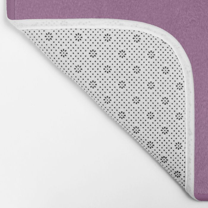 Pastel Mauve Purple Solid Color Bath Mat Gallery Image 2