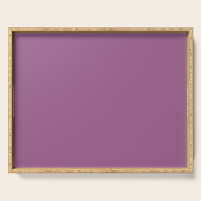 Pastel Mauve Purple Solid Color Serving Tray Gallery Image 1