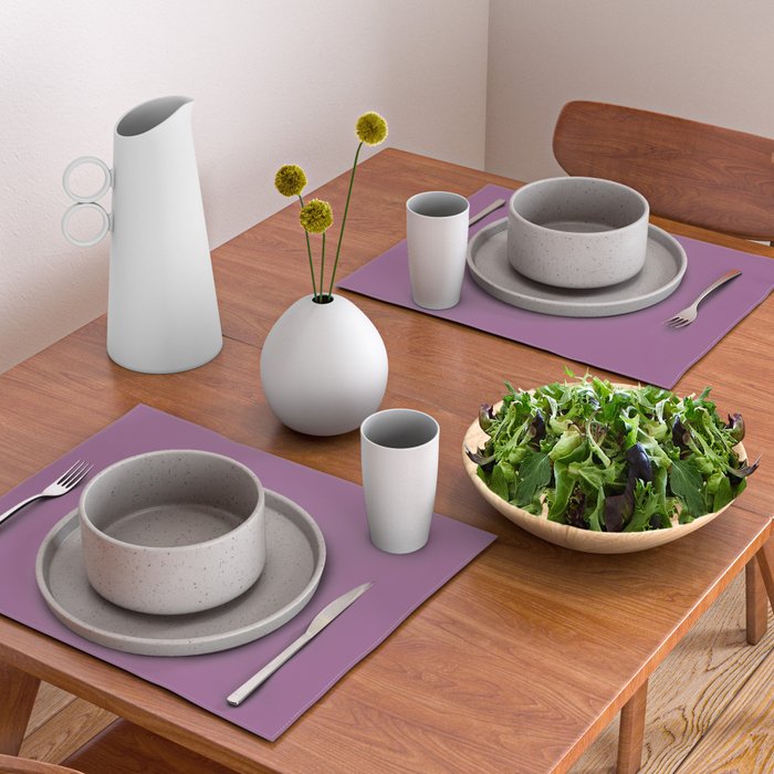 Pastel Mauve Purple Solid Color Placemat Gallery Image 2