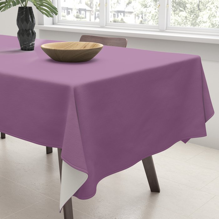 Pastel Mauve Purple Solid Color Tablecloth Gallery Image 3