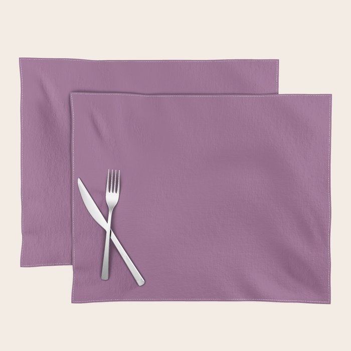 Pastel Mauve Purple Solid Color Placemat Gallery Image 1