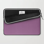 Pastel Mauve Purple Solid Color Laptop Sleeve Gallery Image 2