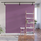 Pastel Mauve Purple Solid Color Wall Mural Gallery Image 1