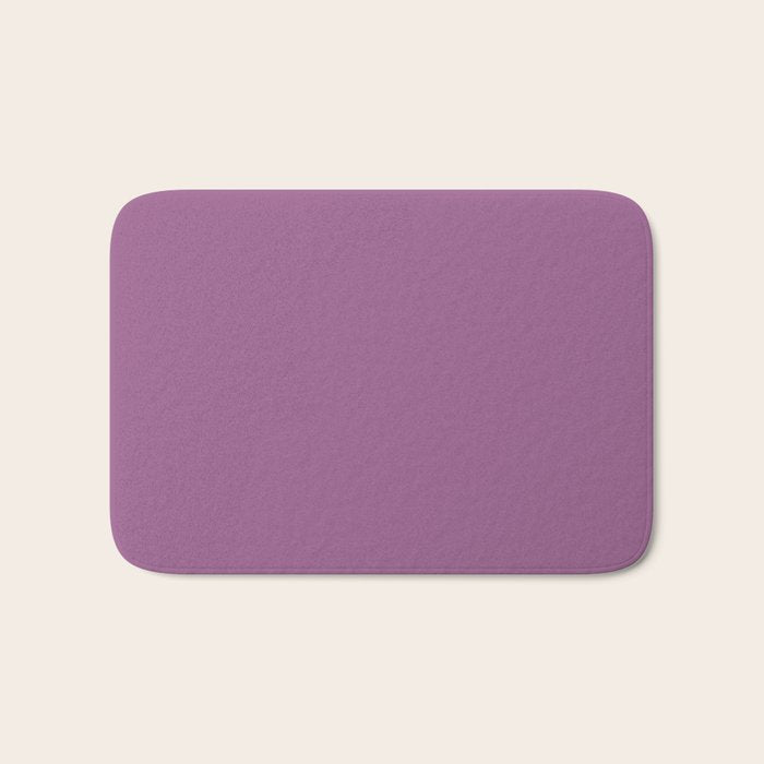Pastel Mauve Purple Solid Color Bath Mat Gallery Image 1