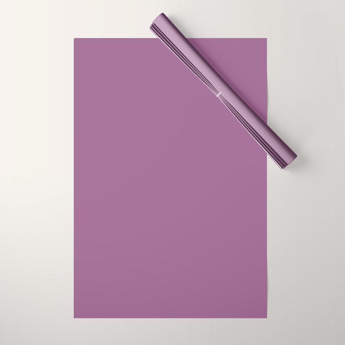 Pastel Mauve Purple Solid Color Wrapping Paper Gallery Image 1