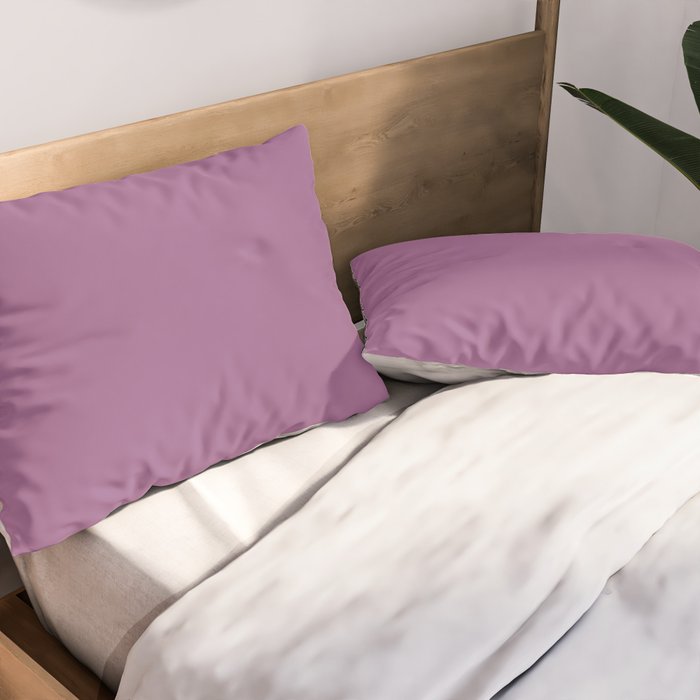 Pastel Mauve Purple Solid Color Pillow Sham Gallery Image 2