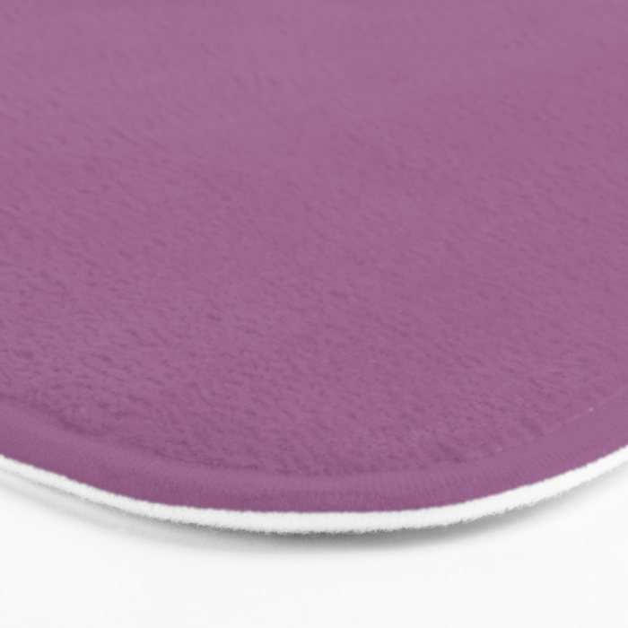 Pastel Mauve Purple Solid Color Bath Mat Gallery Image 3