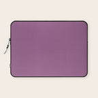 Pastel Mauve Purple Solid Color Laptop Sleeve Gallery Image 1