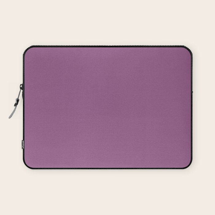 Pastel Mauve Purple Solid Color Laptop Sleeve Gallery Image 1