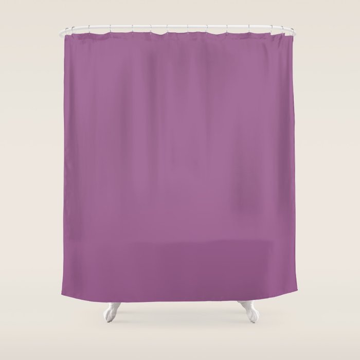 Pastel Mauve Purple Solid Color Shower Curtain Gallery Image 1