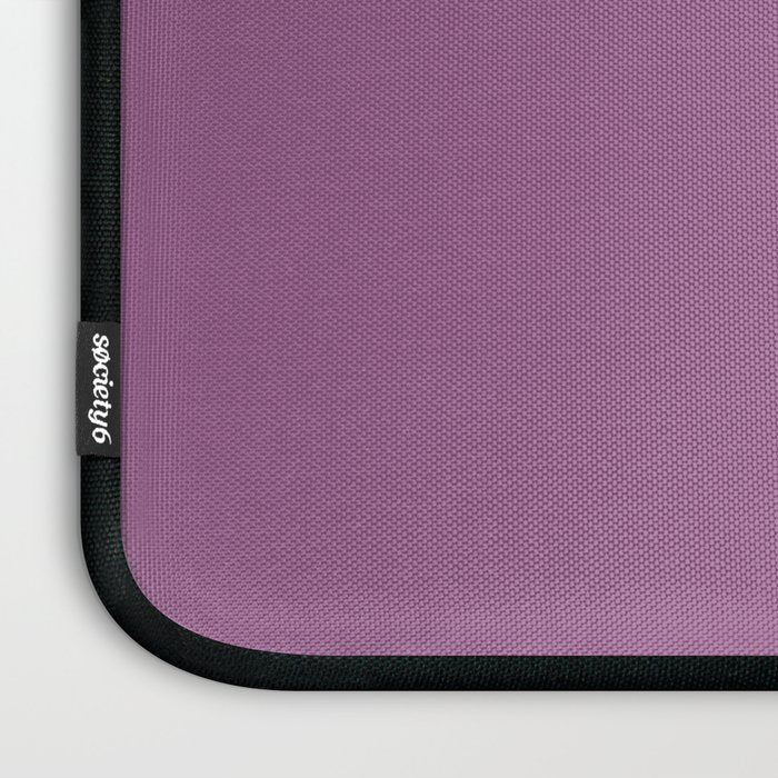 Pastel Mauve Purple Solid Color Laptop Sleeve Gallery Image 3