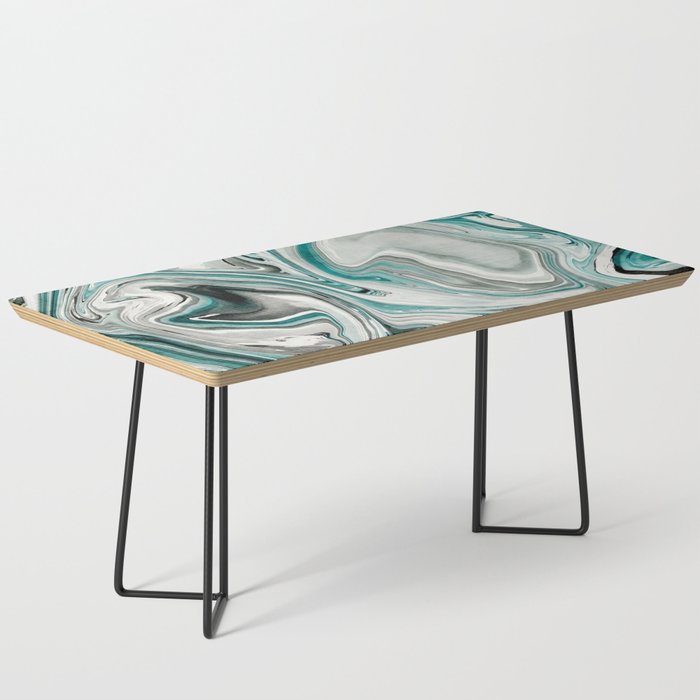 Green Marble Liquid Swirl Green Coffee Table Gallery Image 1