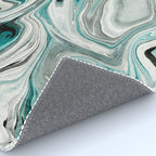 Green Marble Liquid Swirl Green Rug Gallery Image 4