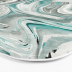 Green Marble Liquid Swirl Green Bath Mat Gallery Image 3