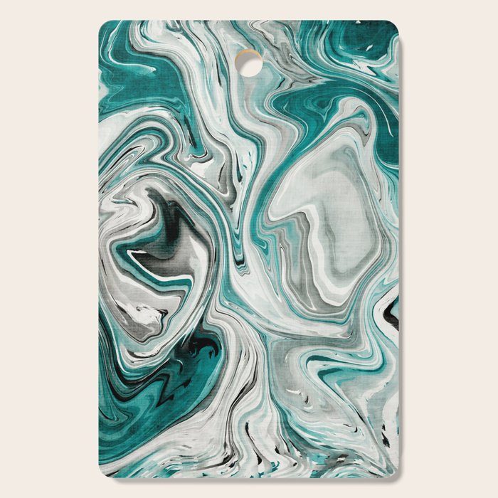 Green Marble Liquid Swirl Green Cutting Board Gallery Image 1