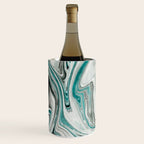Green Marble Liquid Swirl Green Wine Chiller Gallery Image 1