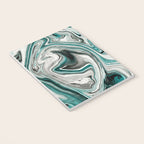 Green Marble Liquid Swirl Green Notebook Gallery Image 3