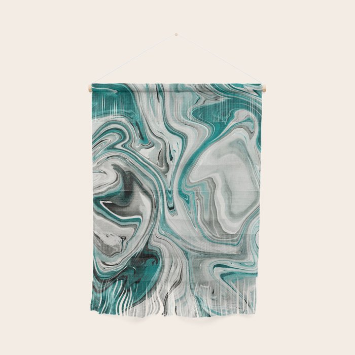 Green Marble Liquid Swirl Green Wall Hanging Gallery Image 1