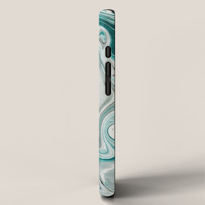 Green Marble Liquid Swirl Green iPhone Case Gallery Image 2