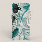 Green Marble Liquid Swirl Green iPhone Case Gallery Image 1