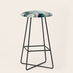 Green Marble Liquid Swirl Green Stool Gallery Image 1