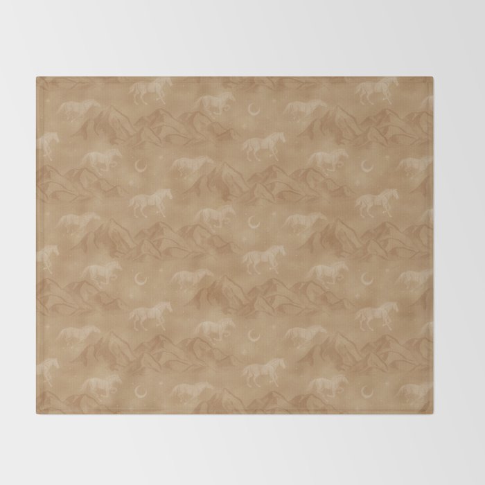 Run Wild - Caramel Throw Blanket Gallery Image 2