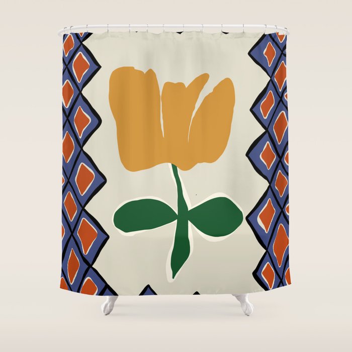 Petal plaid playtime II Shower Curtain Gallery Image 1