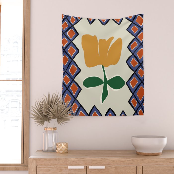 Petal plaid playtime II Wall Tapestry Gallery Image 2