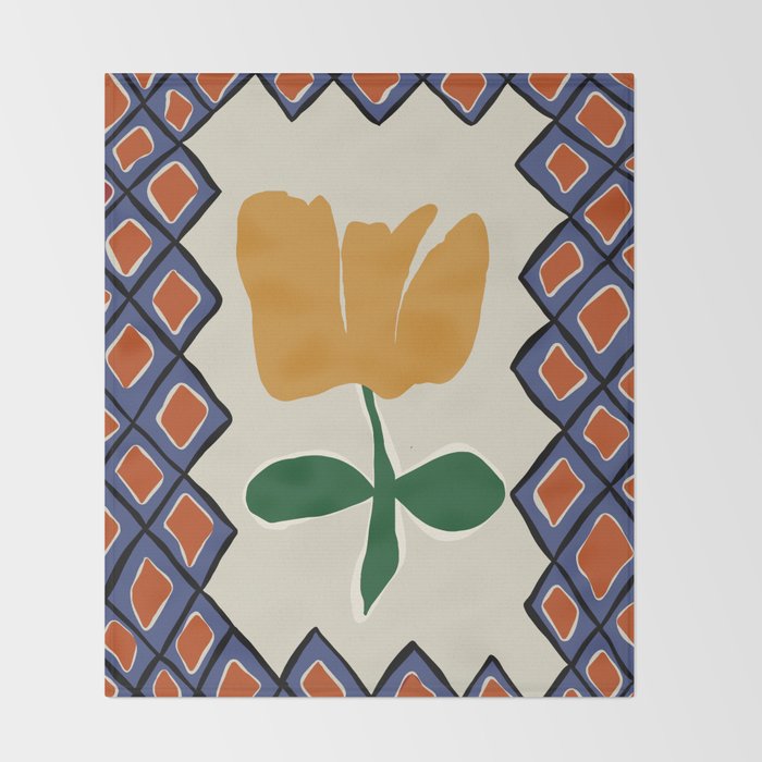 Petal plaid playtime II Throw Blanket Gallery Image 2