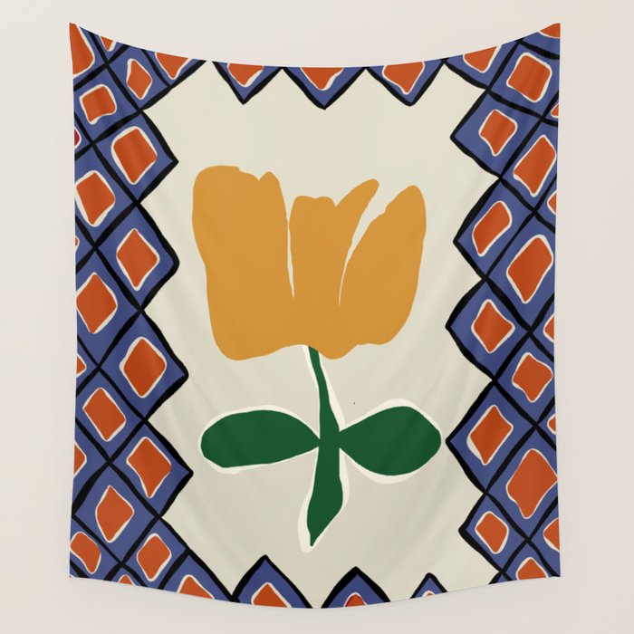 Petal plaid playtime II Wall Tapestry Gallery Image 4