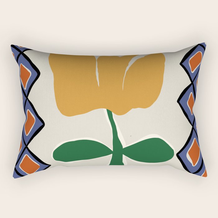 Petal plaid playtime II Rectangular Pillow Gallery Image 2
