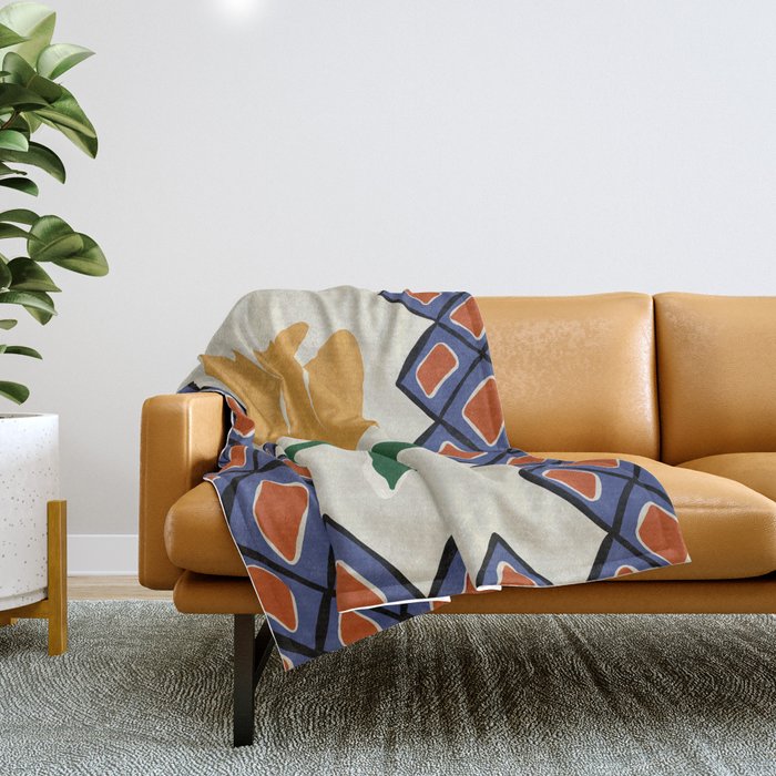 Petal plaid playtime II Throw Blanket Gallery Image 1
