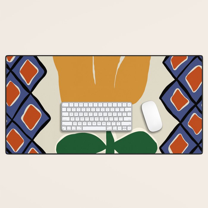 Petal plaid playtime II Desk Mat Gallery Image 1
